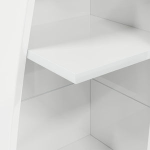 Mobile angolare Bianco 27,5x27x140cm Legno multistrato 889869