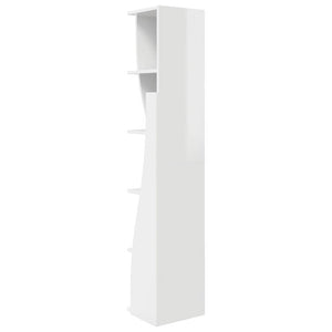 Mobile angolare Bianco 27,5x27x140cm Legno multistrato 889869