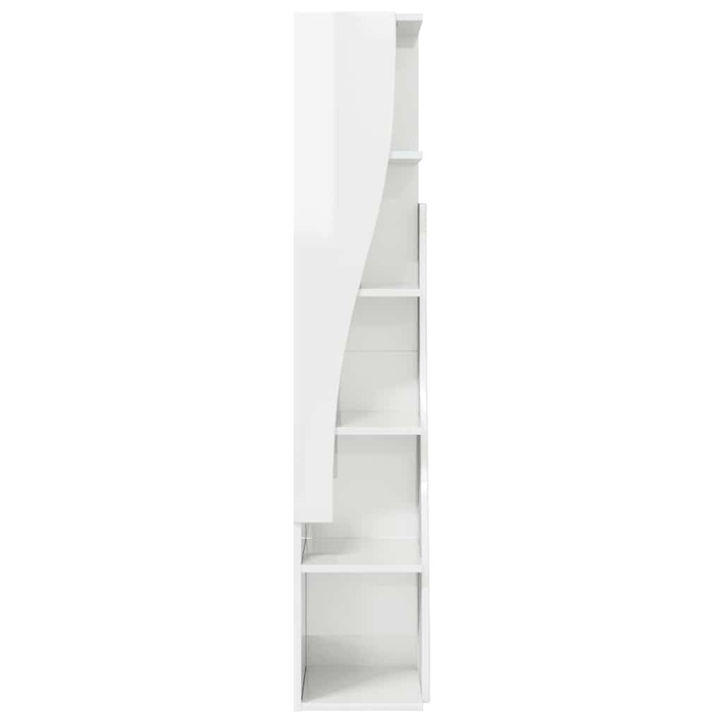 Mobile angolare Bianco 27,5x27x140cm Legno multistrato 889869