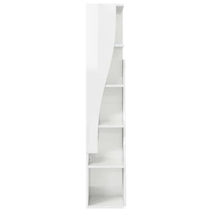 Mobile angolare Bianco 27,5x27x140cm Legno multistrato 889869