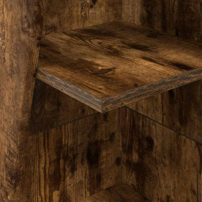 Mobile angolare Bianco 27,5x27x140cm Legno multistrato 889870