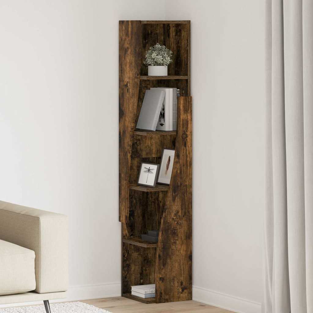 Mobile angolare Bianco 27,5x27x140cm Legno multistrato 889870