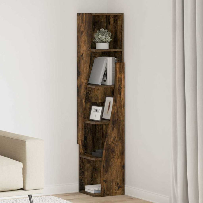 Mobile angolare Bianco 27,5x27x140cm Legno multistrato 889870