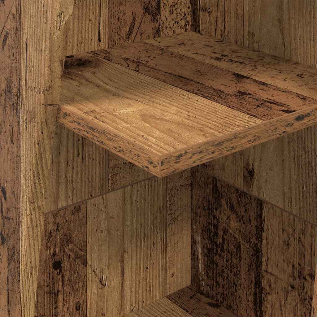 Mobile angolare Bianco 27,5x27x140cm Legno multistrato 889873