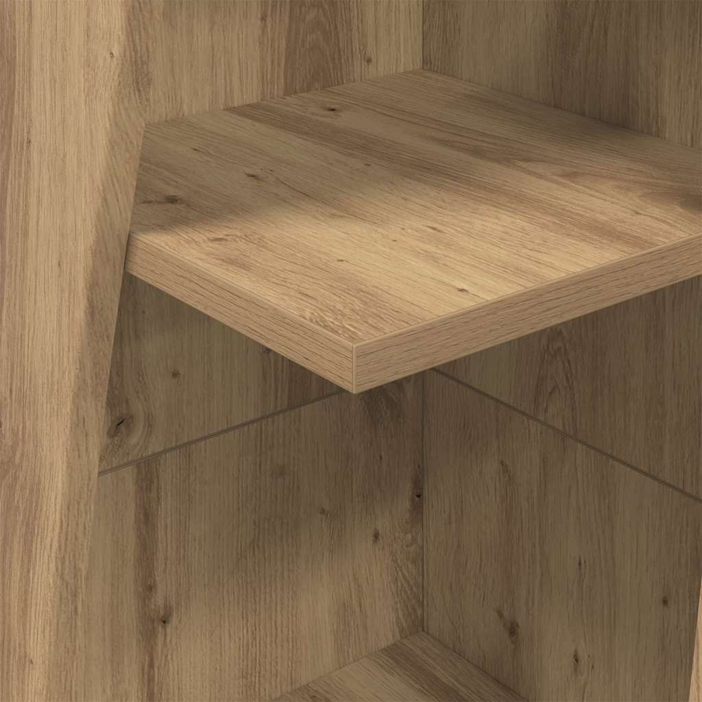 Mobile angolare Bianco 27,5x27x140cm Legno multistrato 889874