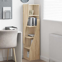 Mobile angolare Bianco 32x32x140cm Legno multistrato 889877