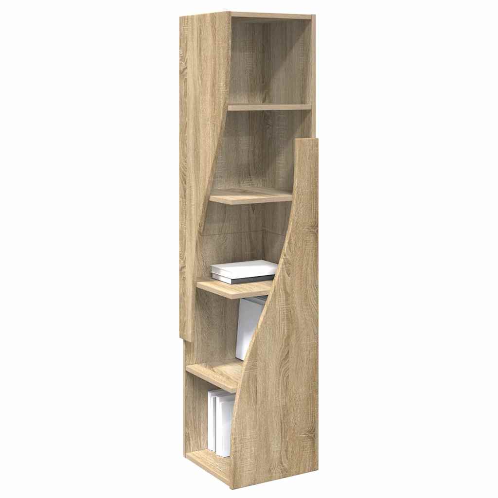Mobile angolare Bianco 32x32x140cm Legno multistrato 889877