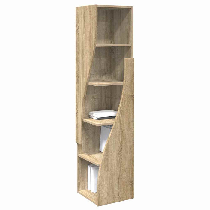 Mobile angolare Bianco 32x32x140cm Legno multistrato 889877