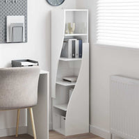 Mobile angolare Bianco 32x32x140cm Legno multistrato 889879