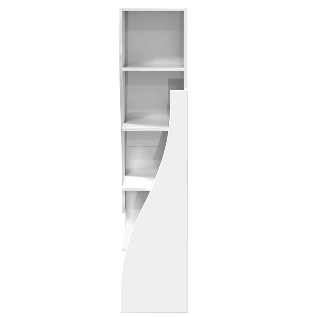 Mobile angolare Bianco 32x32x140cm Legno multistrato 889879