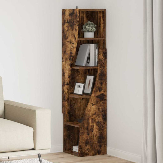 Mobile angolare Bianco 32x32x140cm Legno multistrato 889880