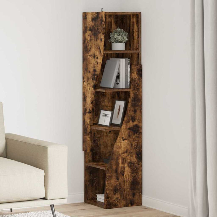 Mobile angolare Bianco 32x32x140cm Legno multistrato 889880