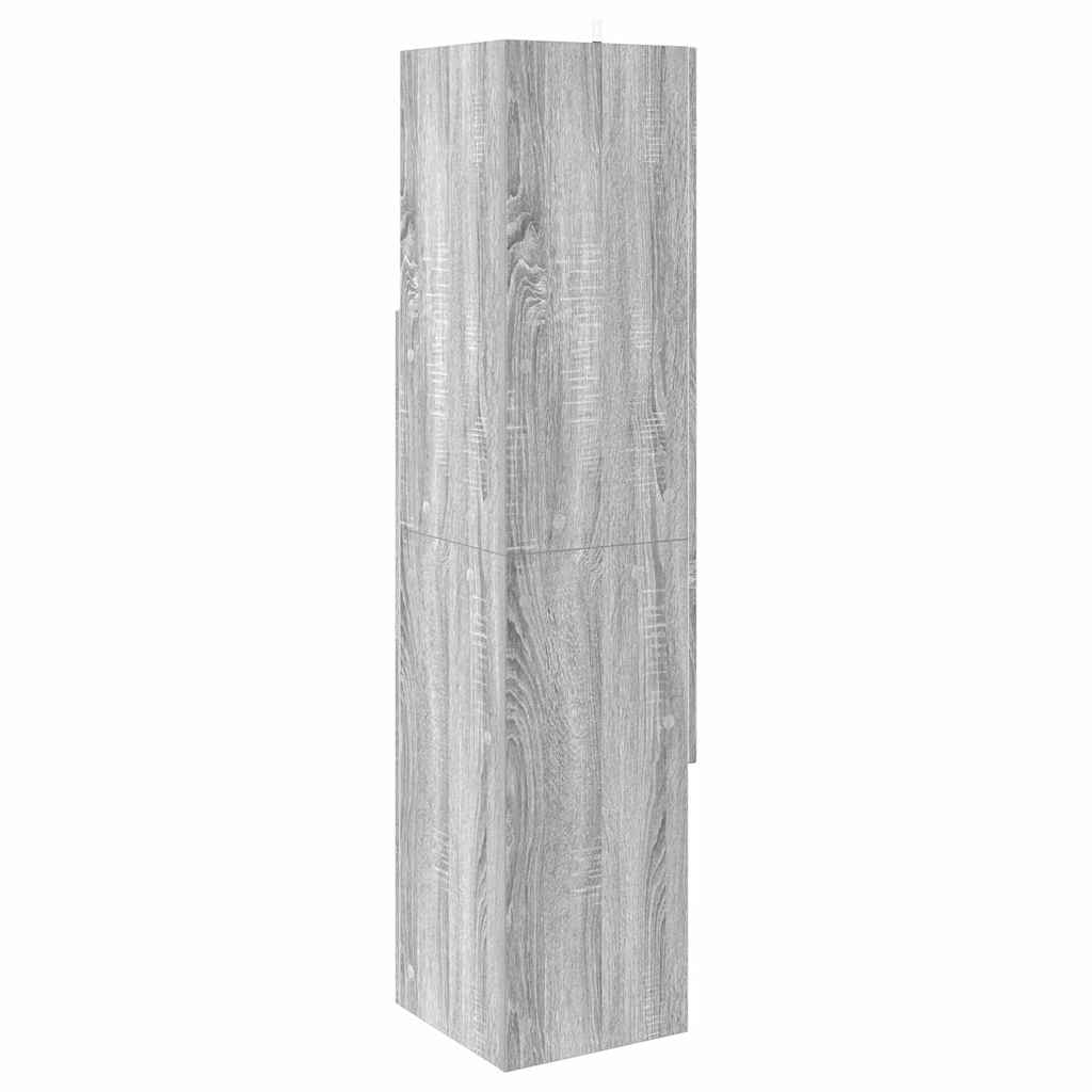 Mobile angolare Bianco 32x32x140cm Legno multistrato 889881