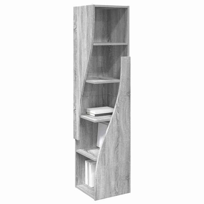 Mobile angolare Bianco 32x32x140cm Legno multistrato 889881
