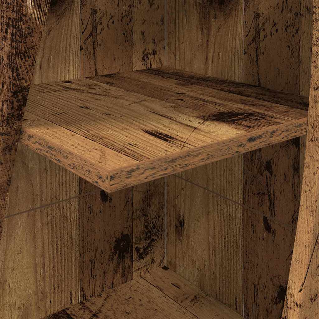 Mobile angolare Bianco 32x32x140cm Legno multistrato 889883