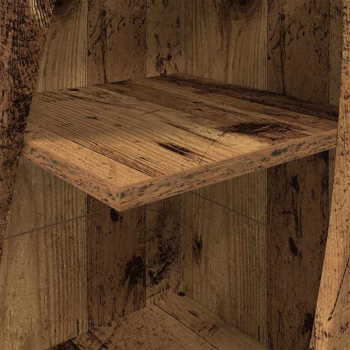 Mobile angolare Bianco 32x32x140cm Legno multistrato 889883