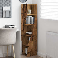 Mobile angolare Bianco 32x32x140cm Legno multistrato 889883