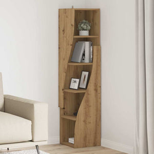 Mobile angolare Bianco 32x32x140cm Legno multistrato 889884