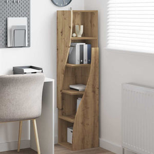 Mobile angolare Bianco 32x32x140cm Legno multistrato 889884