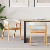 Sedie da pranzo 2 pcs Naturale 54 x 57 x 73 cm