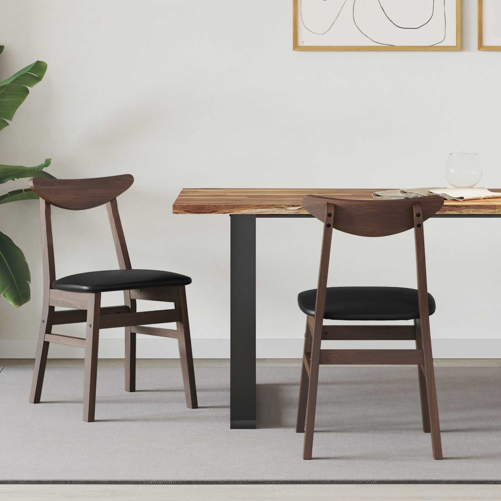 Sedie da pranzo 2 pcs Marrone Chiaro 42 x 47.5 x 81 cm 42020430