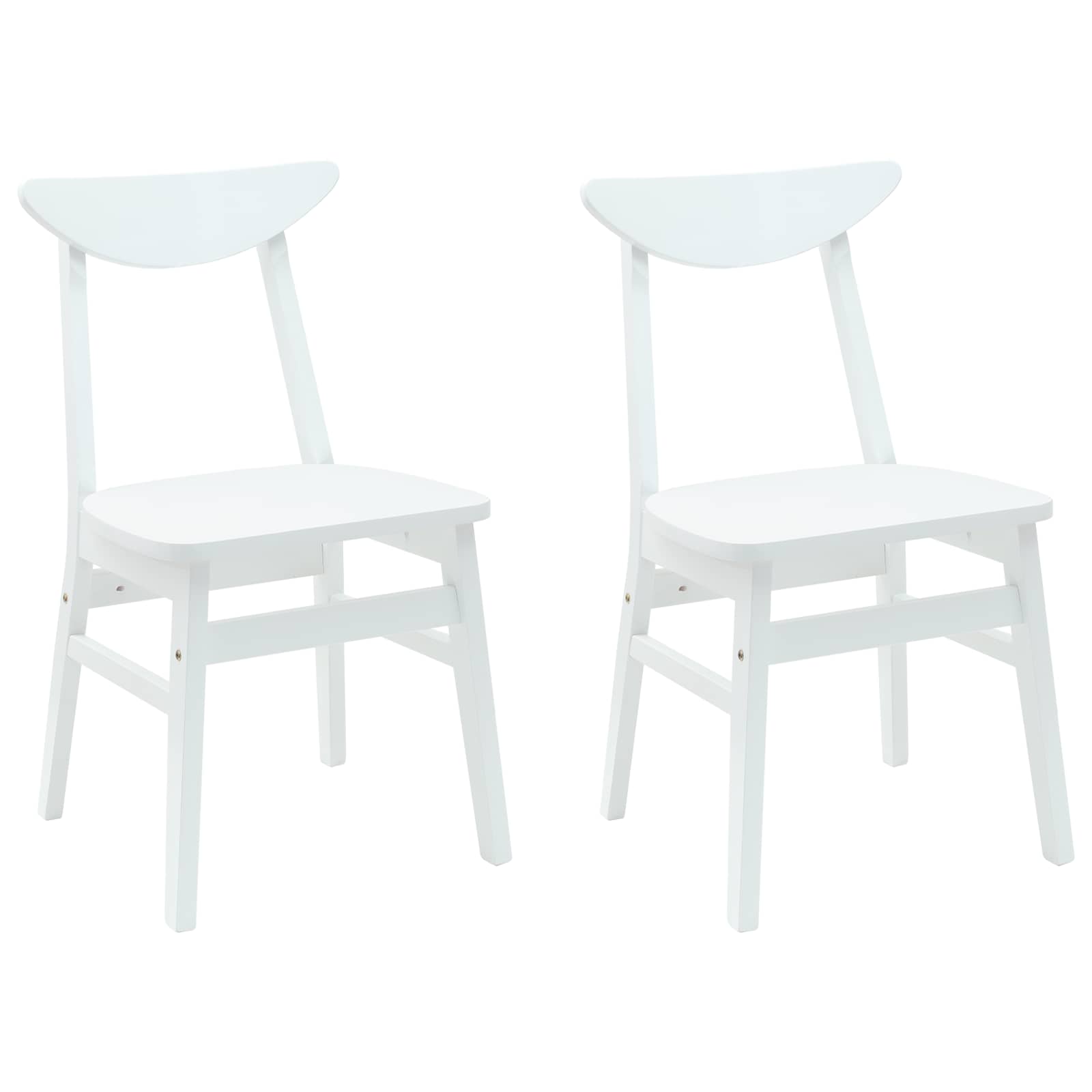 Sedie da pranzo 2 pcs Bianco 42 x 47.5 x 81 cm 42020435