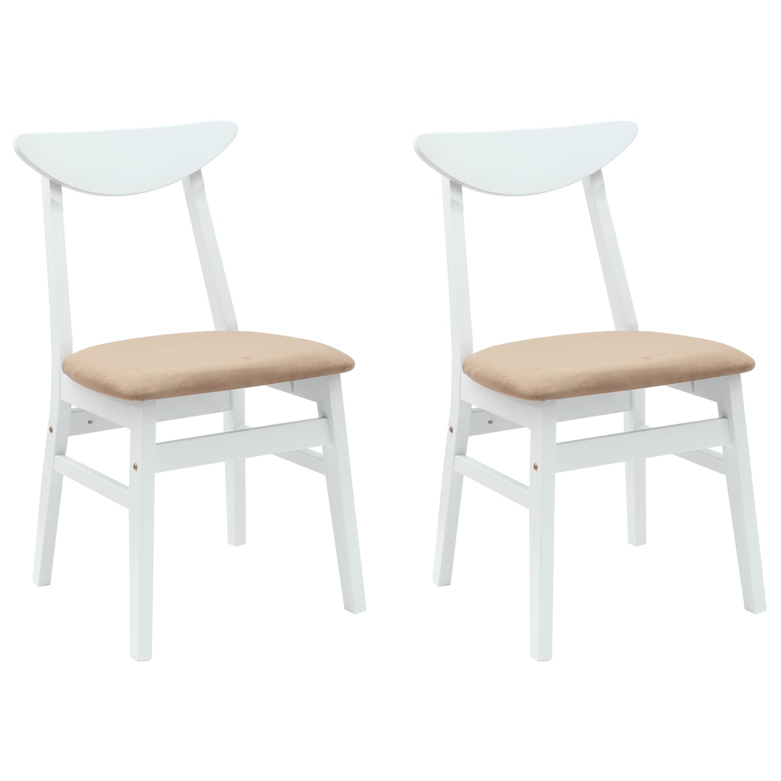 Sedie da pranzo 2 pcs Bianco 42 x 47.5 x 81 cm 42020436