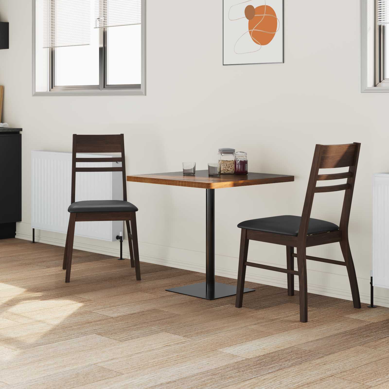 Sedie da pranzo 2 pcs Marrone Chiaro 43 x 54 x 89 cm