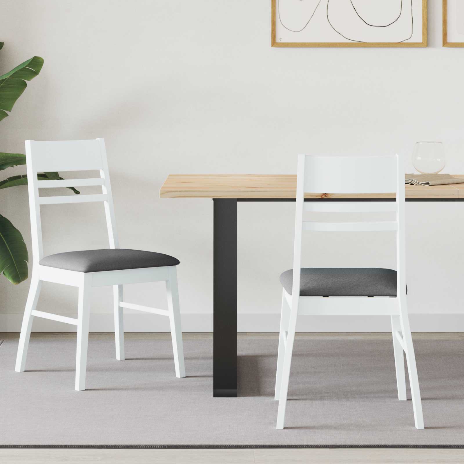 Sedie da pranzo 2 pcs Bianco 43 x 54 x 89 cm 42020442