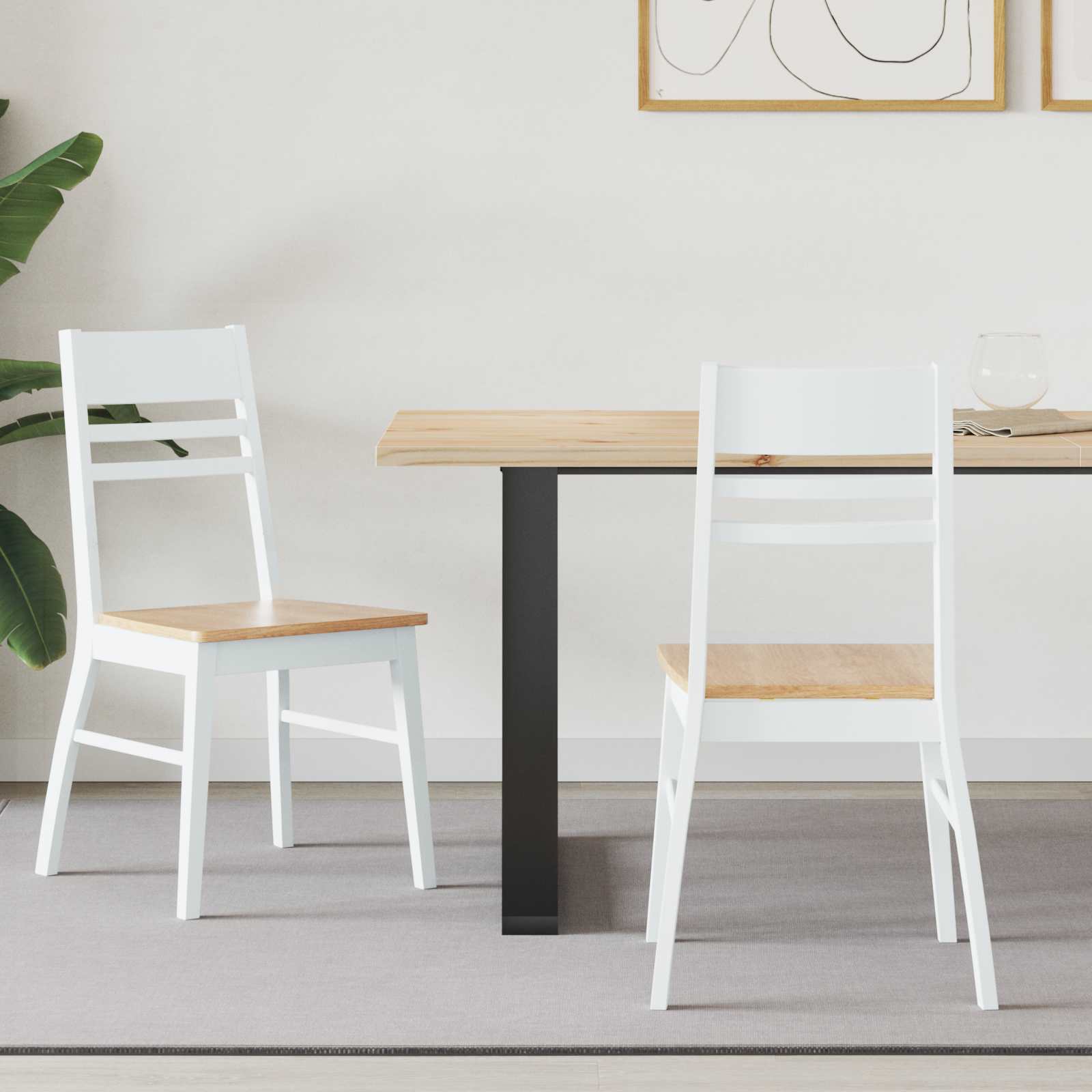 Sedie da pranzo 2 pcs Bianco 43 x 54 x 89 cm 42020443