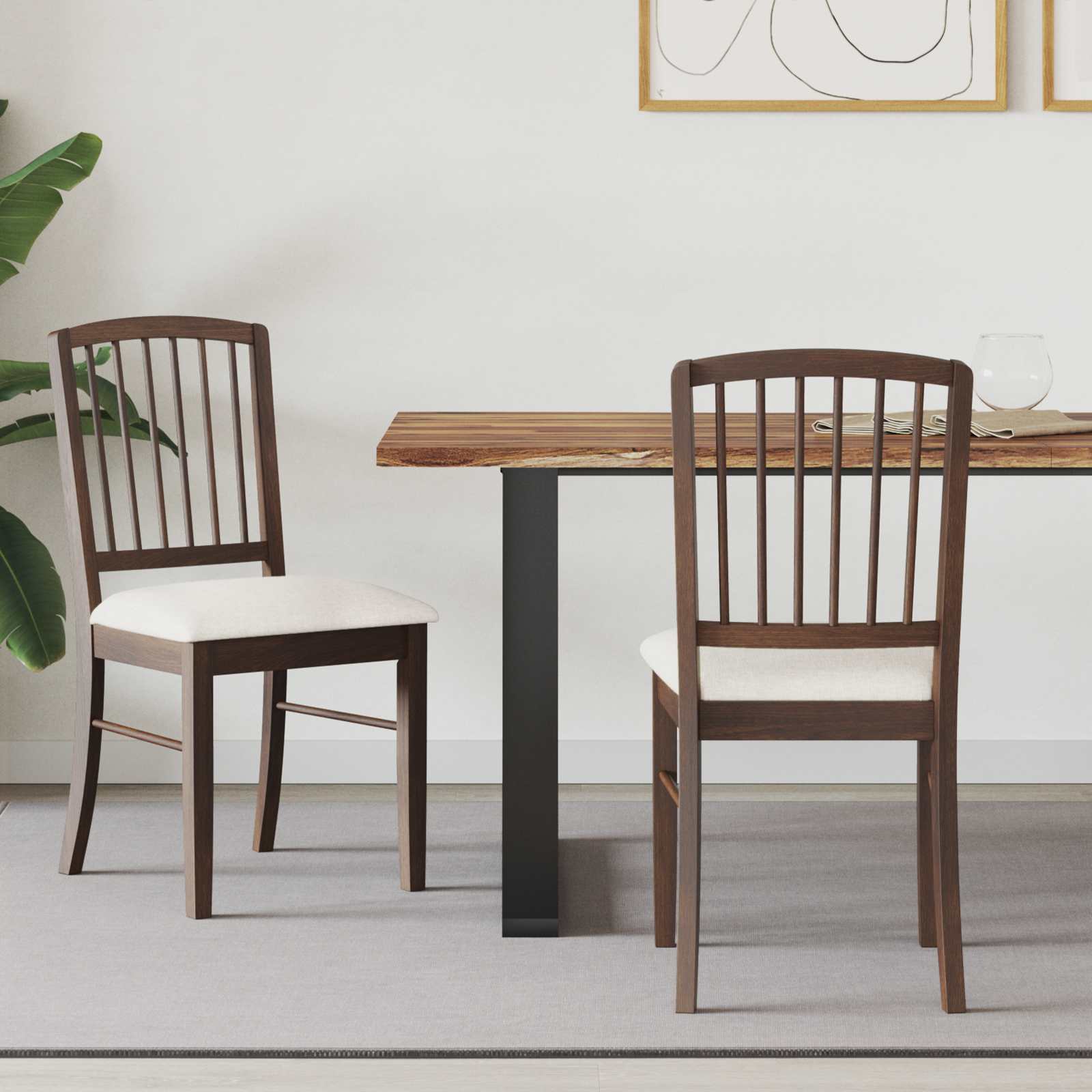 Sedie da pranzo 2 pcs Marrone Chiaro 50 x 52,5 x 91 cm 42020447