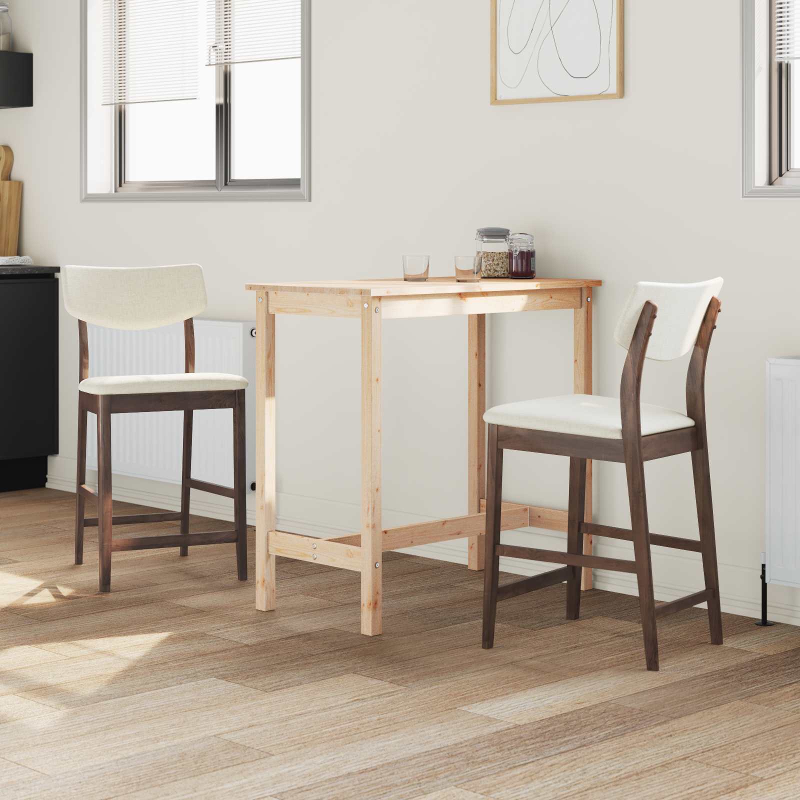 Sedie da pranzo 2 pcs Marrone Chiaro 48 x 49 x 95 cm