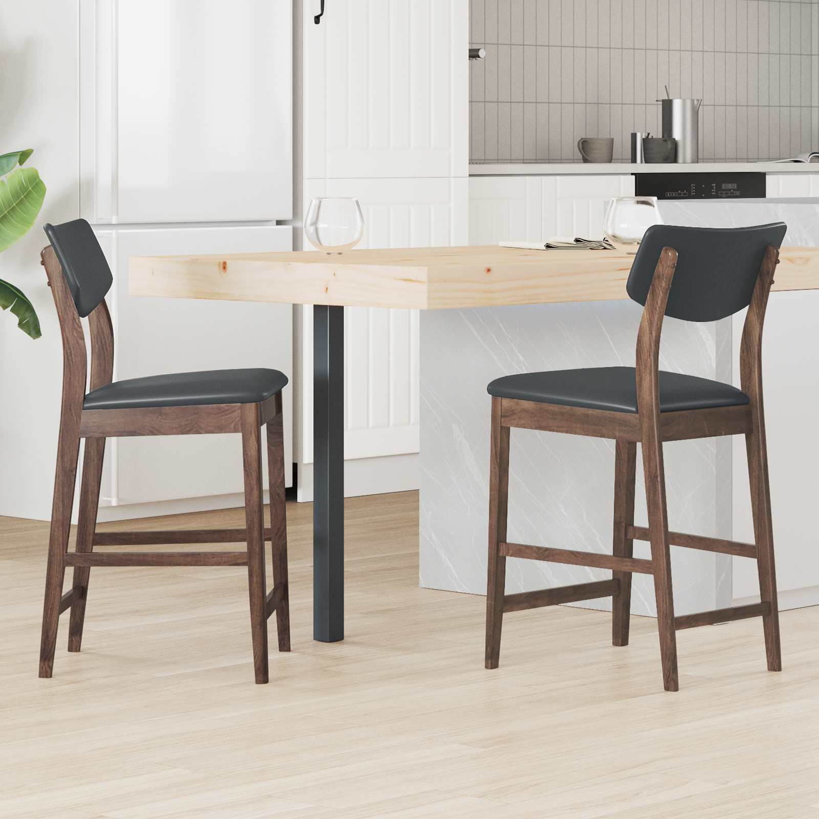 Sedie da pranzo 2 pcs Marrone Chiaro 48 x 49 x 95 cm 42020475