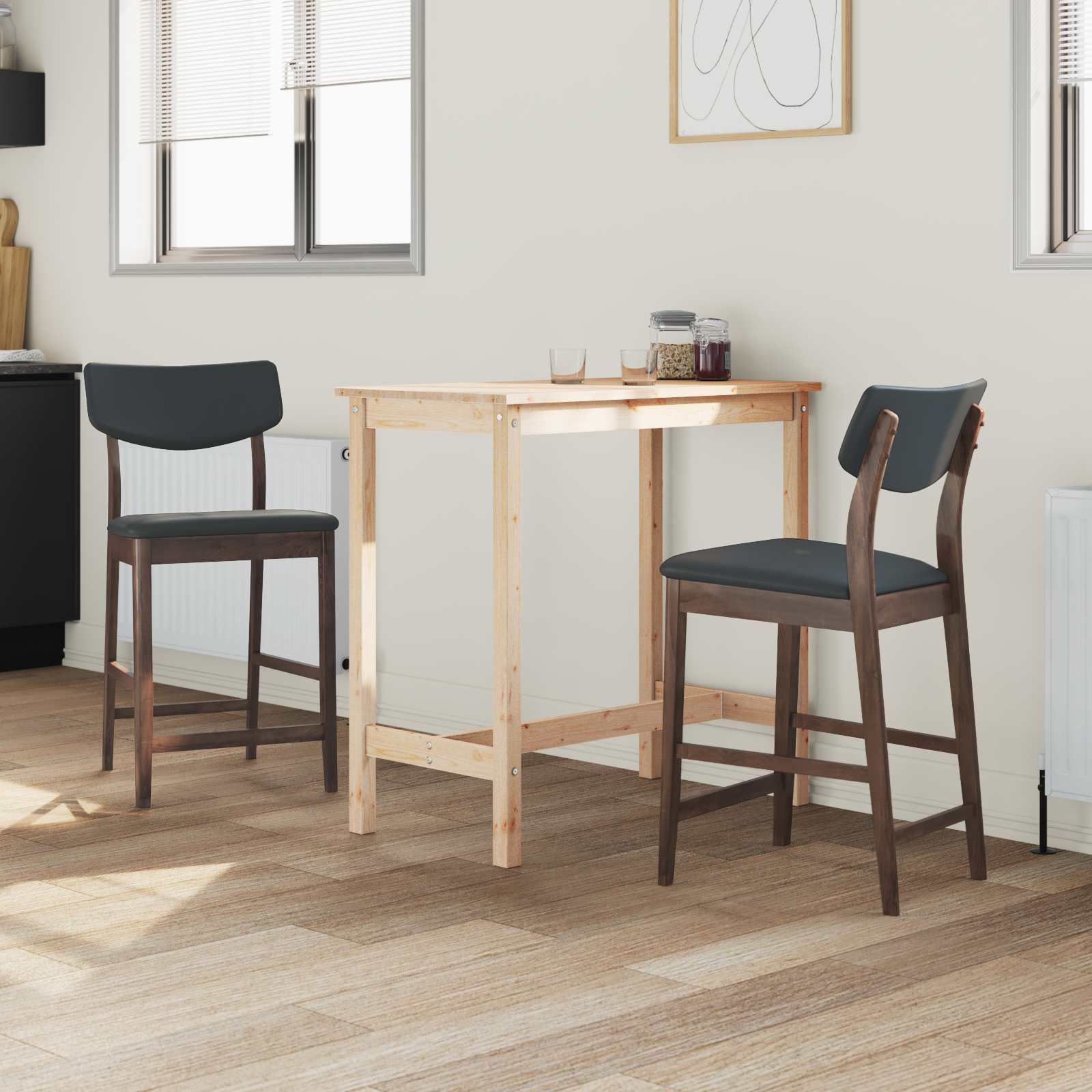 Sedie da pranzo 2 pcs Marrone Chiaro 48 x 49 x 95 cm 42020475
