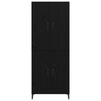 Credenza Rovere Nero 69,5 x 34 x 180 cm Legno multistrato 3403588