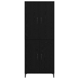 Credenza Rovere Nero 69,5 x 34 x 180 cm Legno multistrato 3403588