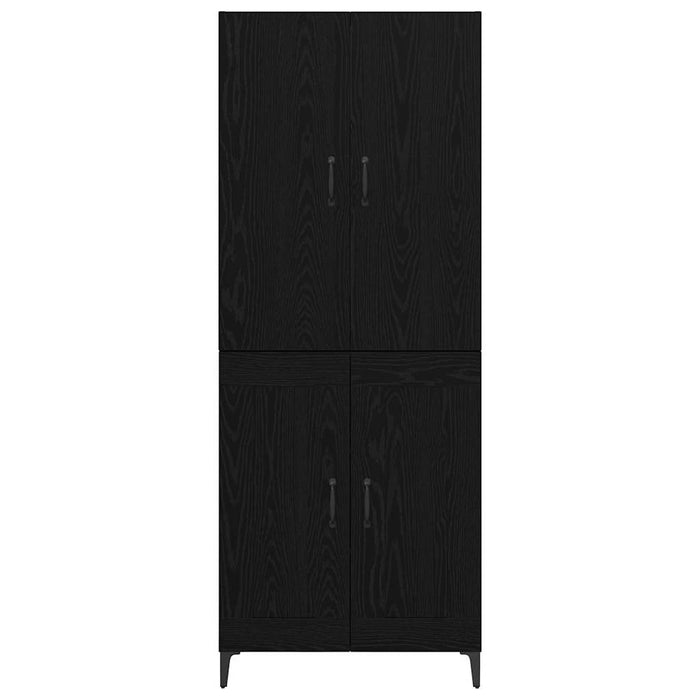 Credenza Rovere Nero 69,5 x 34 x 180 cm Legno multistrato 3403588