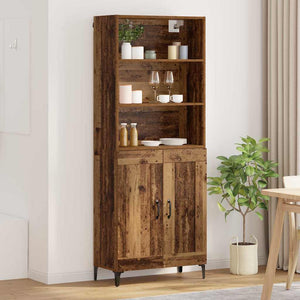 Credenza 2 pz-Set di 2 Buffet-Armadio da cucina Legno vecchio Legno multistrato 131665