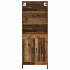Credenza 2 pz-Set di 2 Buffet-Armadio da cucina Legno vecchio Legno multistrato 131665