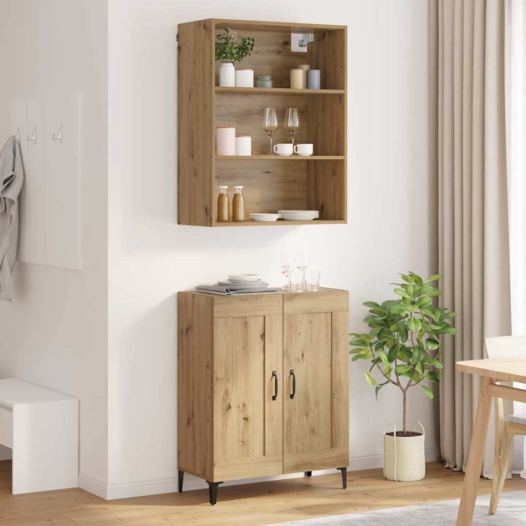 Credenza 2 pcs rovere artigianale Legno multistrato