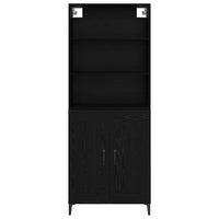 Credenza Montaggio a parete 2 pcs Rovere nero Legno multistrato 3403591