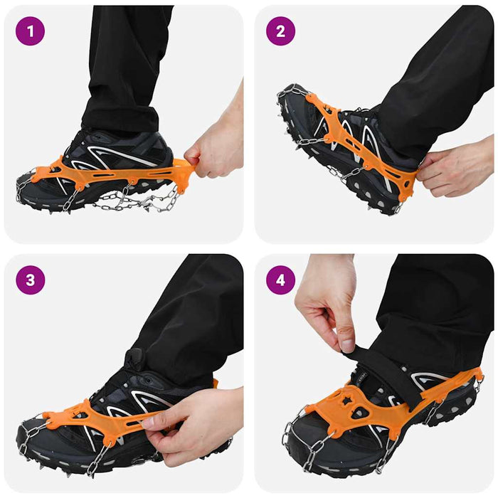 Artigli di ghiaccio per scarpe Arancione L 42021445