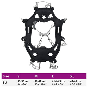 Artigli di ghiaccio per scarpe Nero XL 42021448