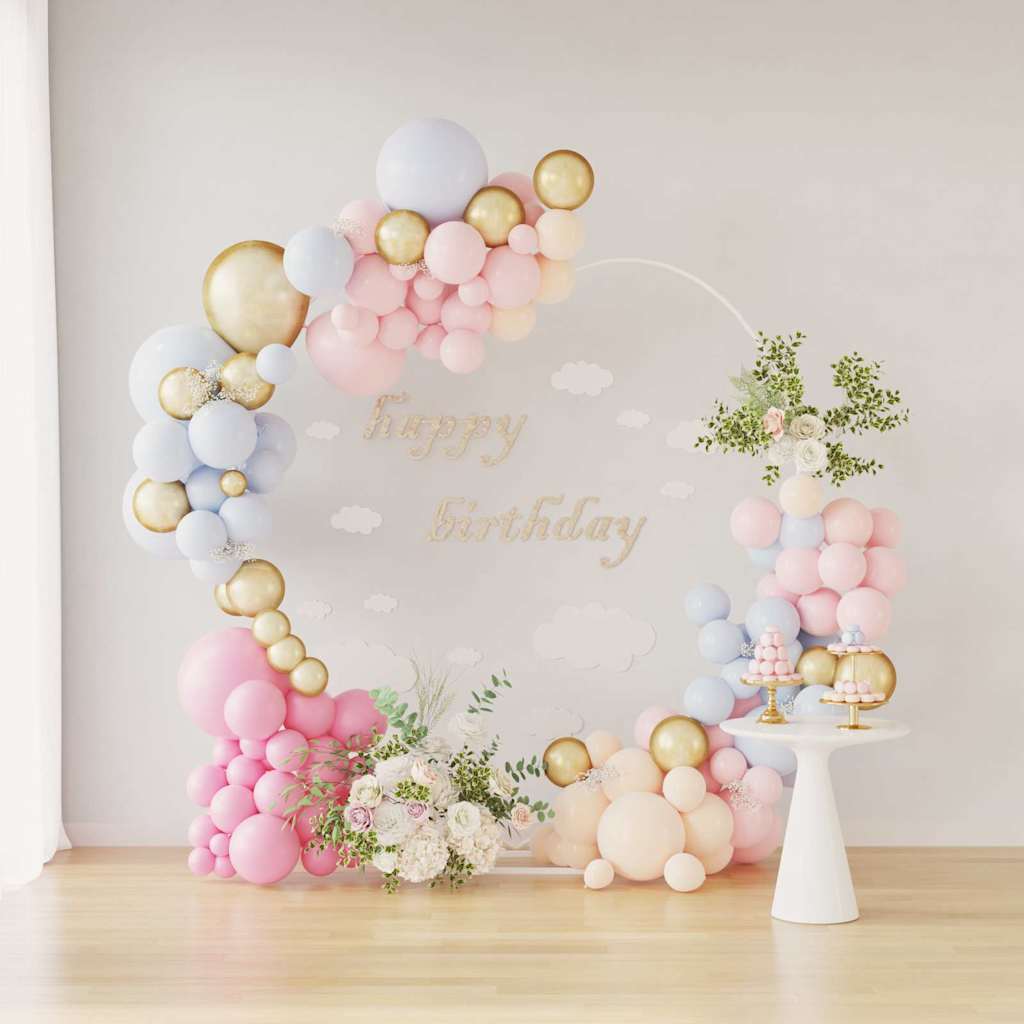 Arco Nuziale Bianco 195 x 35 x 211 cm Acciaio 42023033