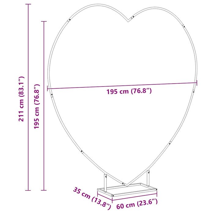Arco Nuziale Bianco 195 x 35 x 211 cm Acciaio 42023033