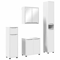 Set di mobili per il bagno 4 pcs Bianco Legno multistrato 3403840