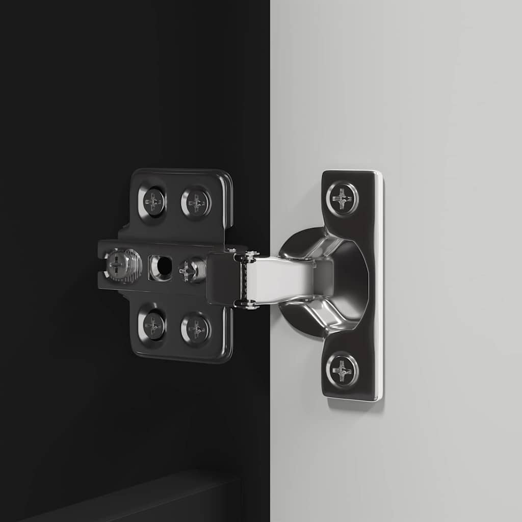 Set di mobili per il bagno 4 pcs Nero Legno multistrato 3403841