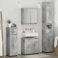 Set di mobili per il bagno con cassetto 4 pcs Grigio cemento 3403843