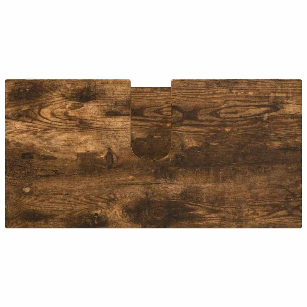 Set di mobili per il bagno 4 pcs Rovere fumé Legno multistrato 3403845