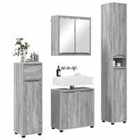 Set di mobili per il bagno con cassetto 4 pcs Grigio Sonoma 3403846